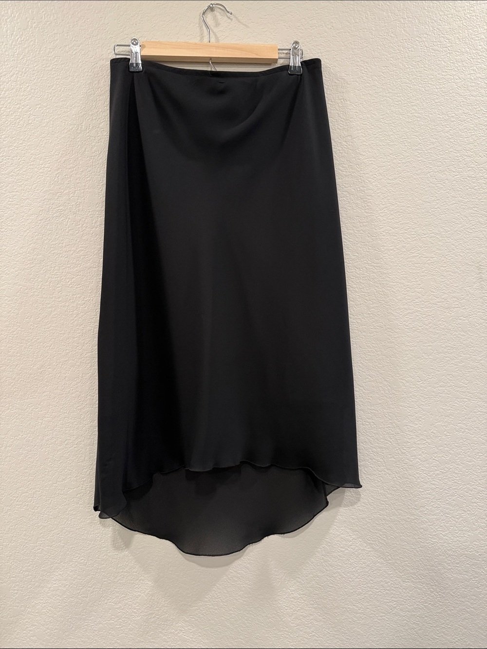 Iz Byer Black High-Low Midi Skirt
